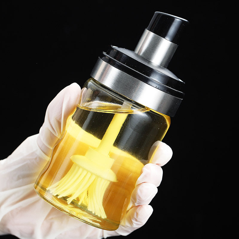 Glass salt shaker storage spoon