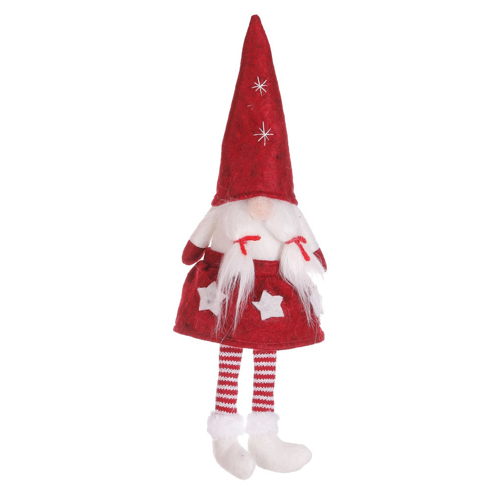 Christmas Decoration Faceless Doll Girl Figurine