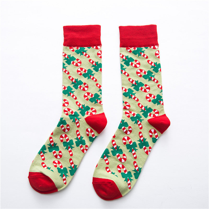 Christmas series cartoon couple socks cute cotton socks